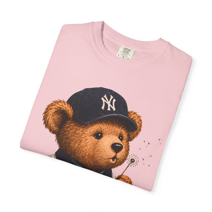 Vintage Preppy Teddy Bear Tee - New York Baseball Edition