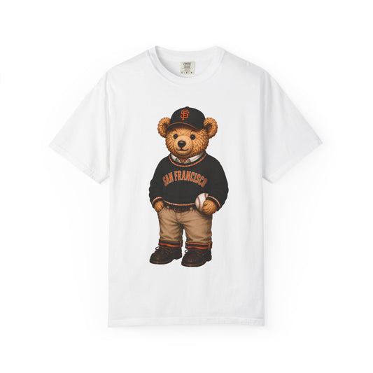 Vintage Preppy Teddy Bear Tee - San Fran Baseball Edition