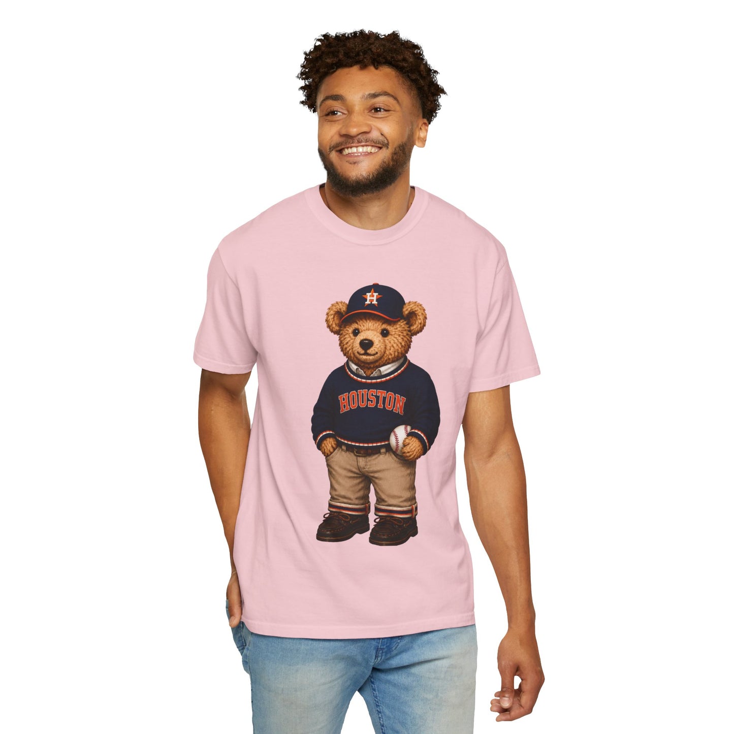 Vintage Preppy Teddy Bear Tee - Huston Baseball Edition
