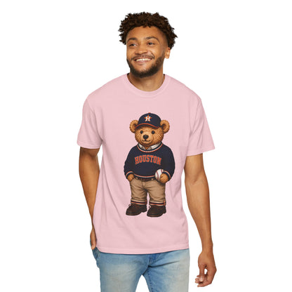 Vintage Preppy Teddy Bear Tee - Huston Baseball Edition