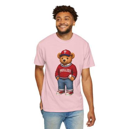 Vintage Preppy Teddy Bear Tee - Phillies Baseball Edition