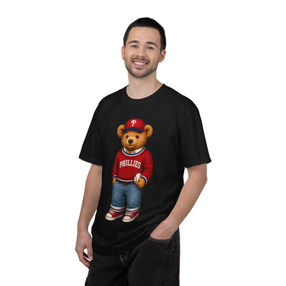 Vintage Preppy Teddy Bear Tee - Phillies Baseball Edition