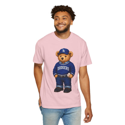 Vintage Preppy Teddy Bear Tee - Los Angeles Baseball Edition