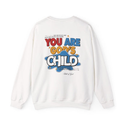 Crewneck Sweatshirt — "You Are God's Child" Graphic Christian Sweatshirt