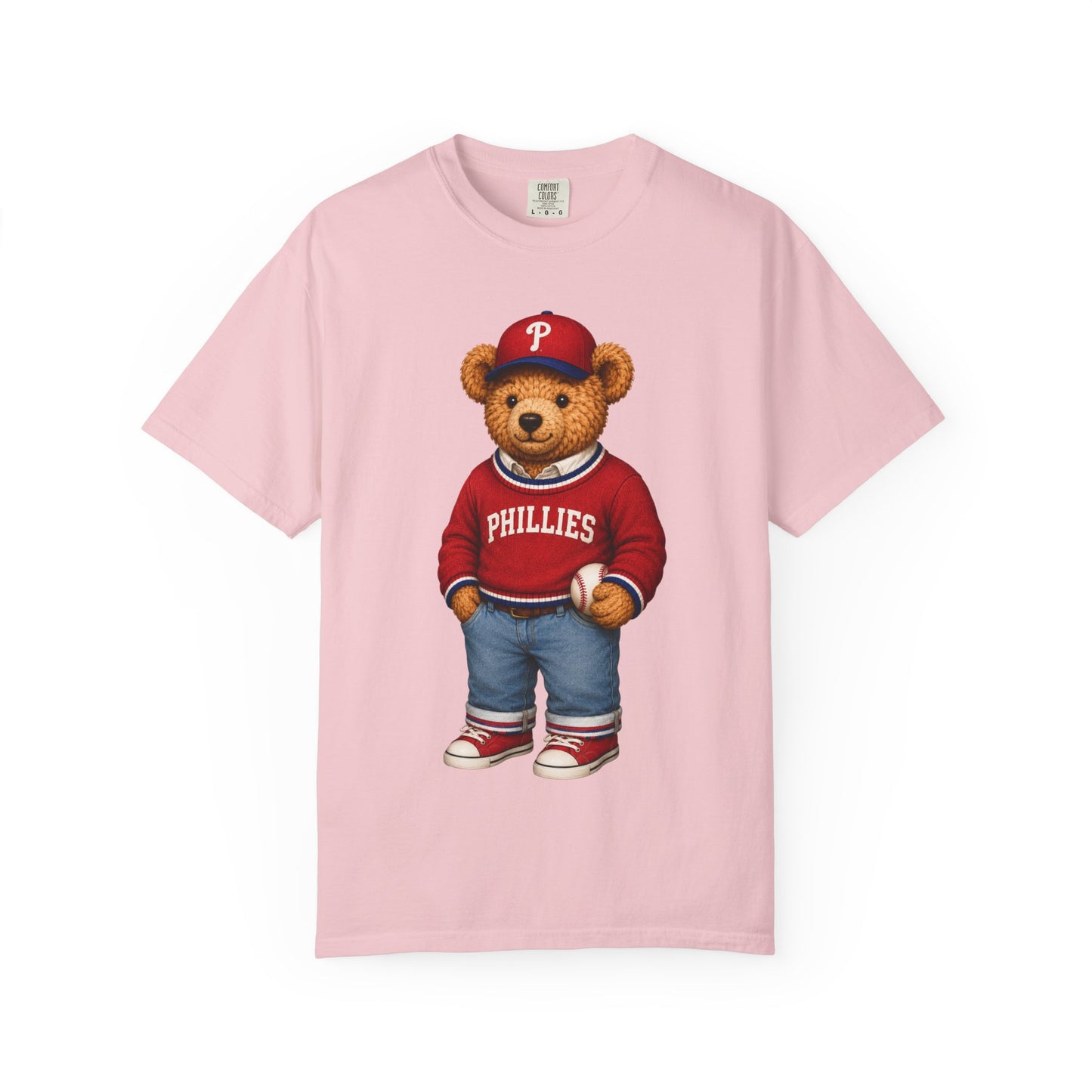 Vintage Preppy Teddy Bear Tee - Phillies Baseball Edition