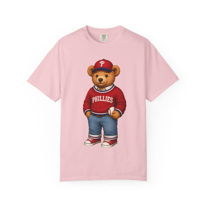 Vintage Preppy Teddy Bear Tee - Phillies Baseball Edition
