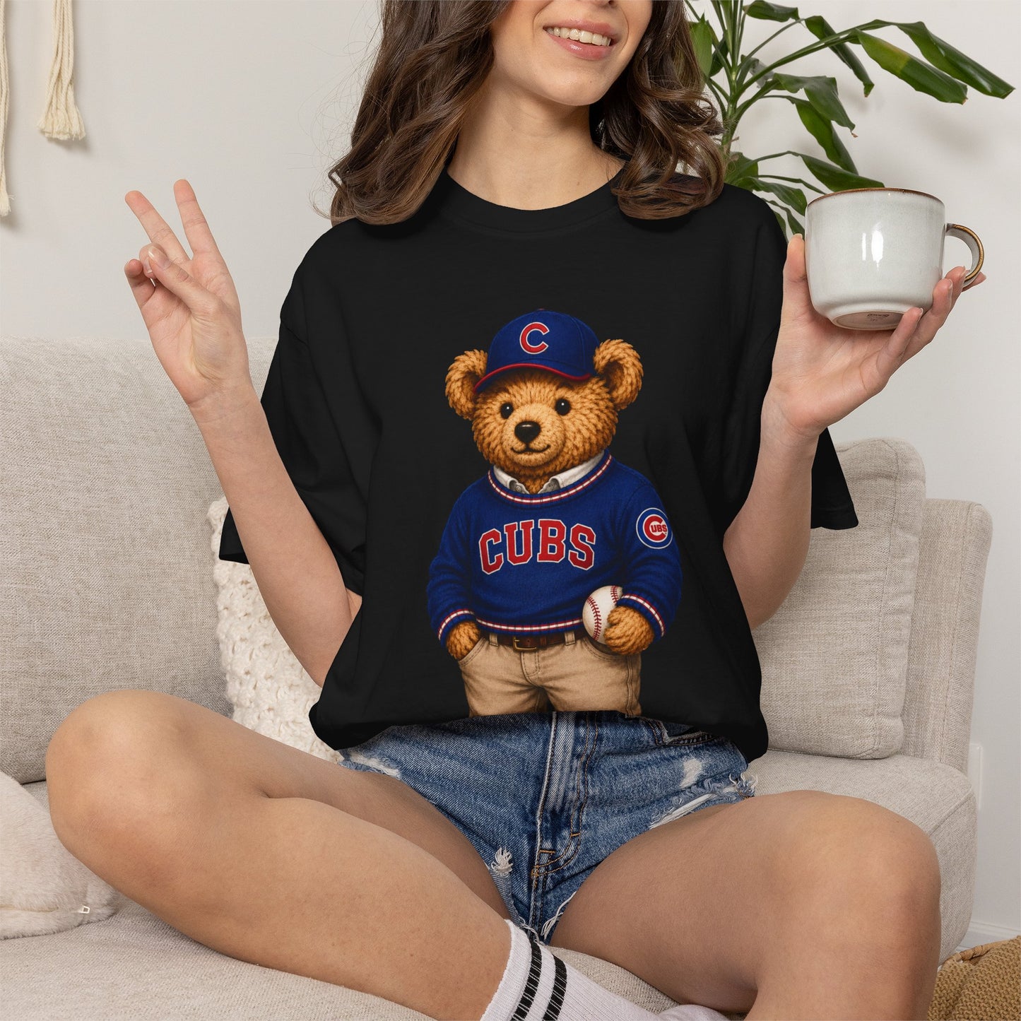 Vintage Preppy Teddy Bear Tee - Chicago Baseball Edition