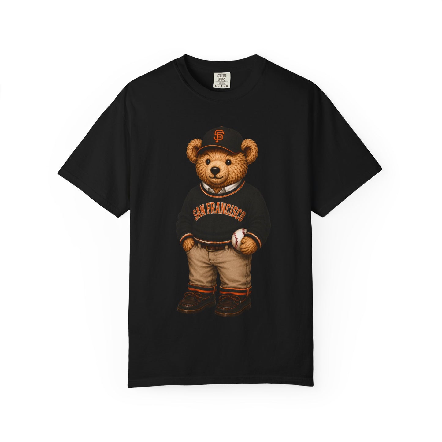 Vintage Preppy Teddy Bear Tee - San Fran Baseball Edition