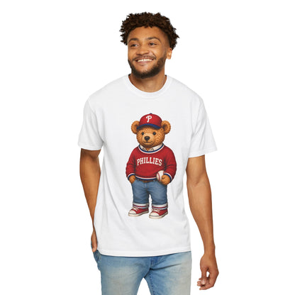 Vintage Preppy Teddy Bear Tee - Phillies Baseball Edition