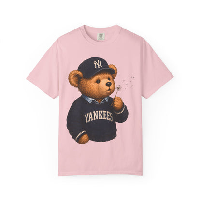 Vintage Preppy Teddy Bear Tee - New York Baseball Edition
