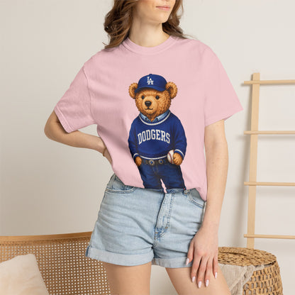 Vintage Preppy Teddy Bear Tee - Los Angeles Baseball Edition