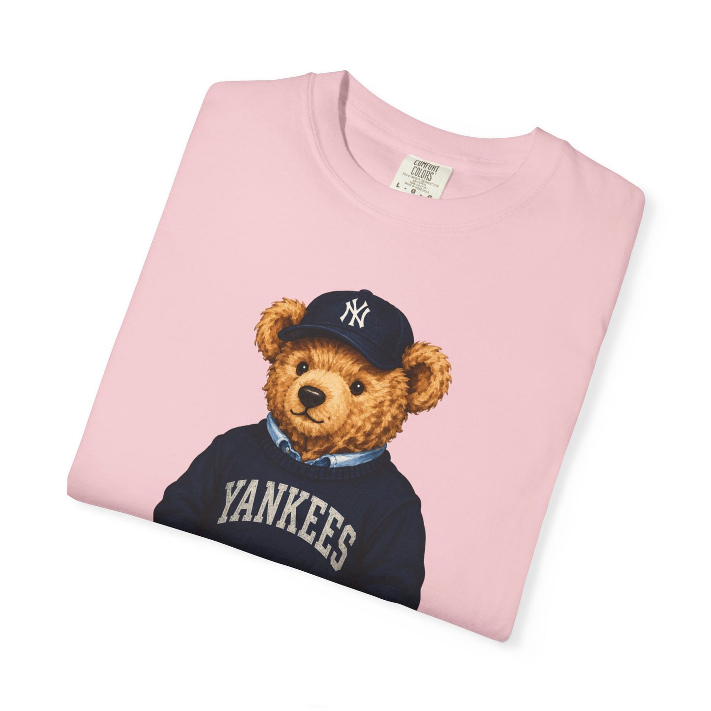 Vintage Preppy Teddy Bear Tee - New York Baseball Edition