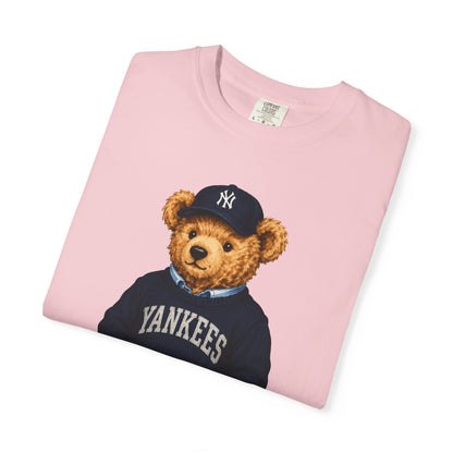 Vintage Preppy Teddy Bear Tee - New York Baseball Edition