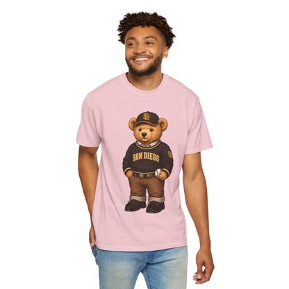 Vintage Preppy Teddy Bear Tee - San Diego Baseball Edition