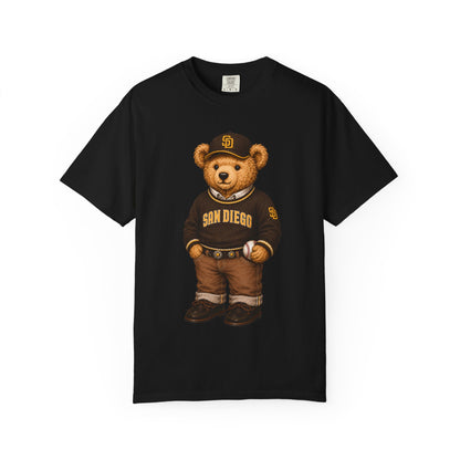 Vintage Preppy Teddy Bear Tee - San Diego Baseball Edition