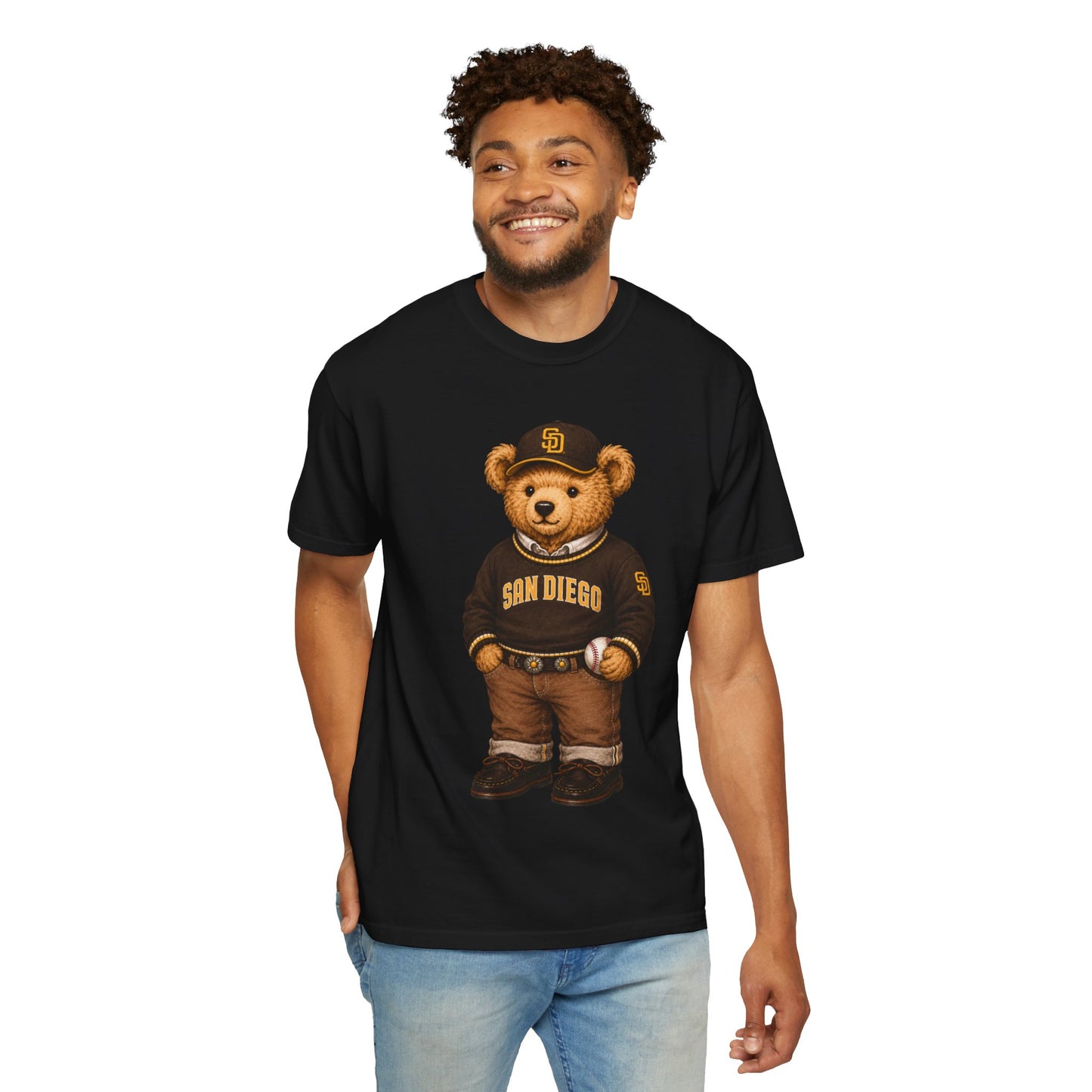 Vintage Preppy Teddy Bear Tee - San Diego Baseball Edition