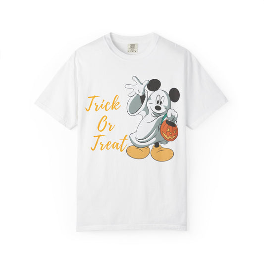 Halloween Mickey Mouse T-Shirt, Unisex Trick or Treat Shirt, Cute Halloween Apparel, Festive Graphic Tee, Disney Fan Gift