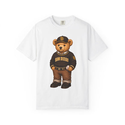 Vintage Preppy Teddy Bear Tee - San Diego Baseball Edition