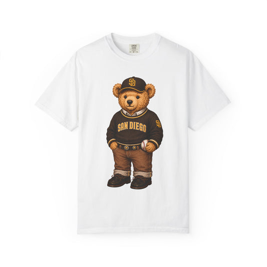 Vintage Preppy Teddy Bear Tee - San Diego Baseball Edition