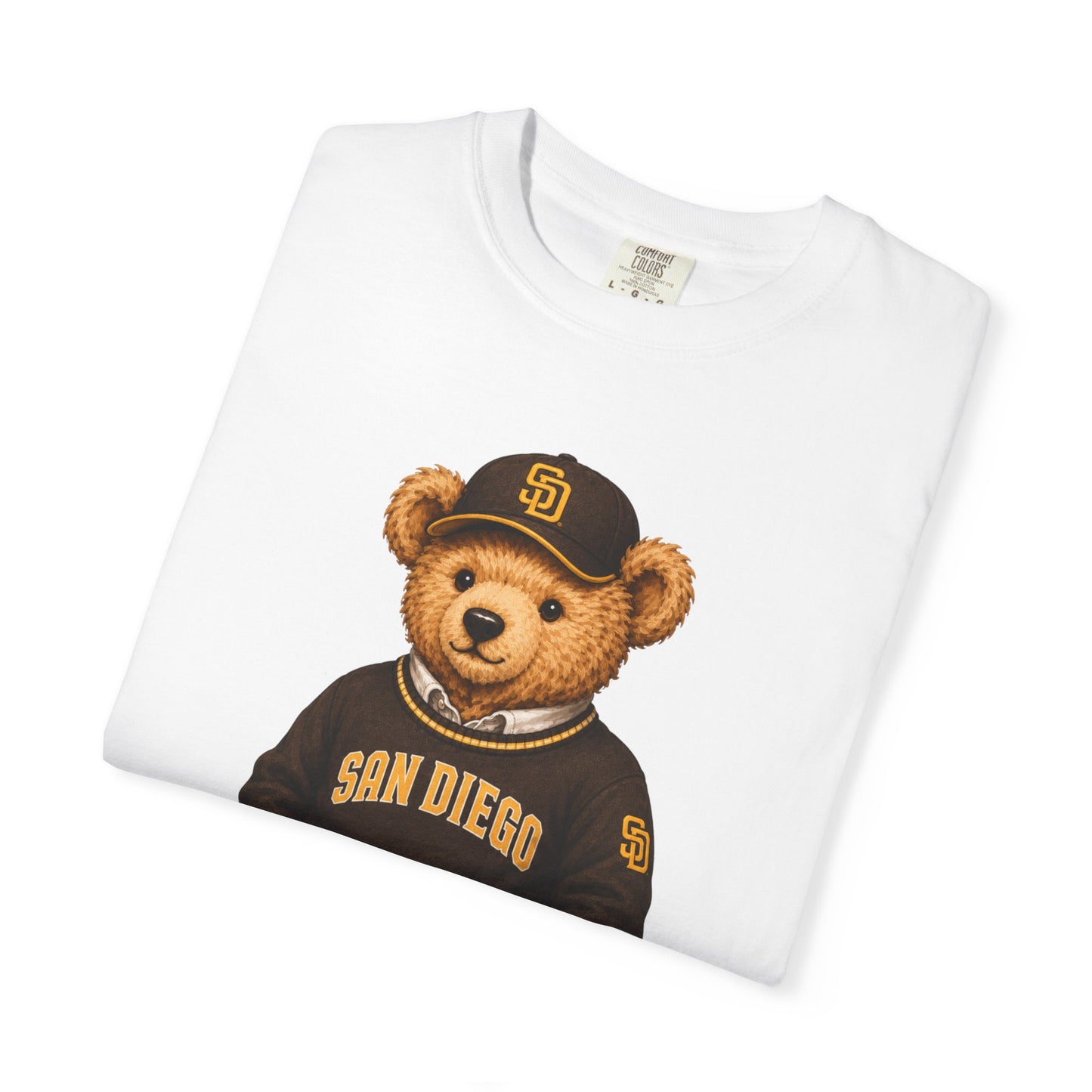 Vintage Preppy Teddy Bear Tee - San Diego Baseball Edition