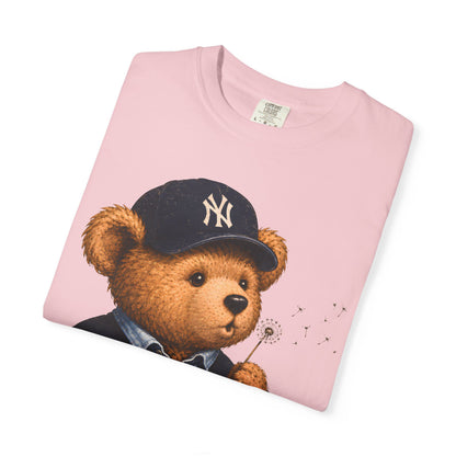Vintage Preppy Teddy Bear Tee - New York Baseball Edition