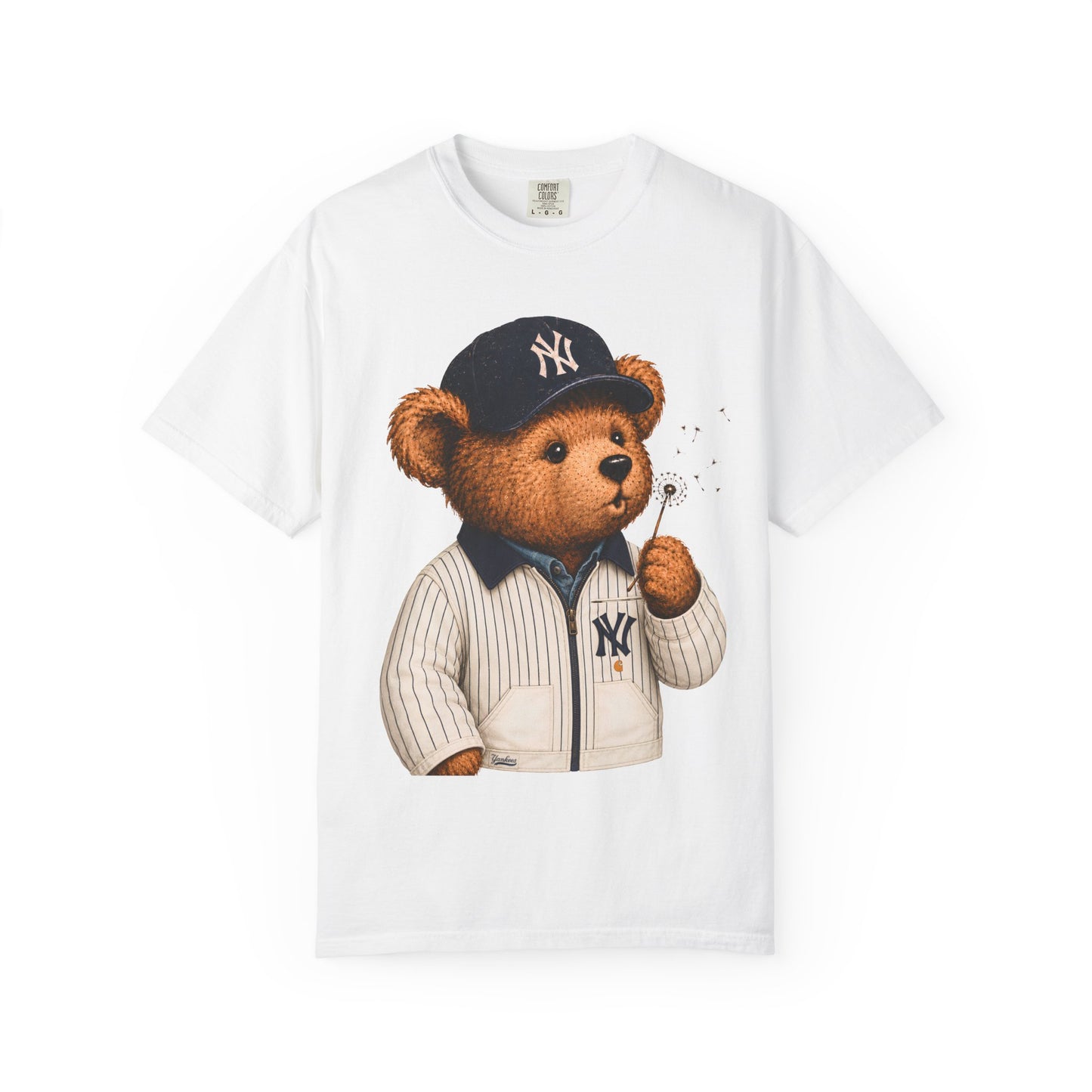 Vintage Preppy Teddy Bear Tee - New York Baseball Edition