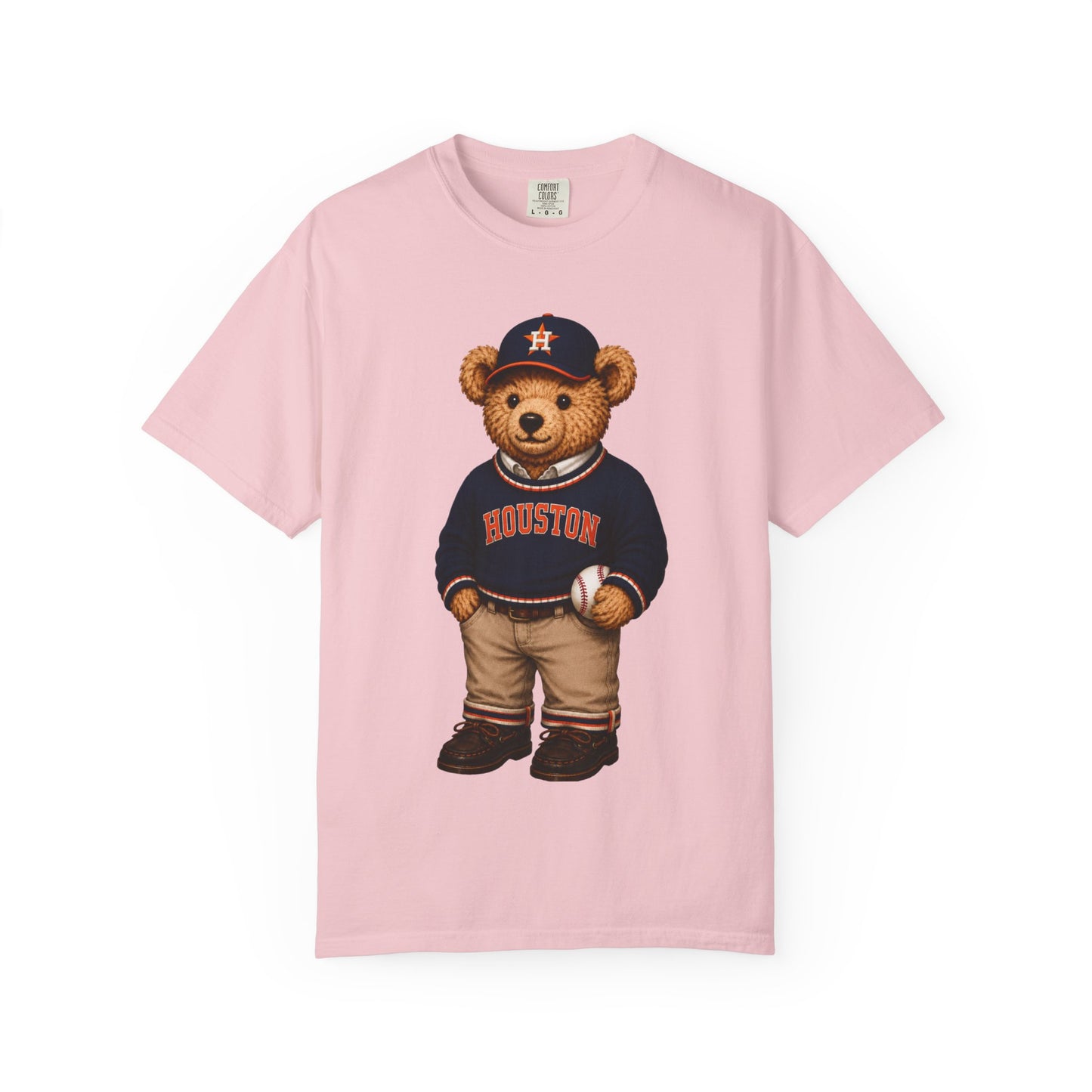 Vintage Preppy Teddy Bear Tee - Huston Baseball Edition
