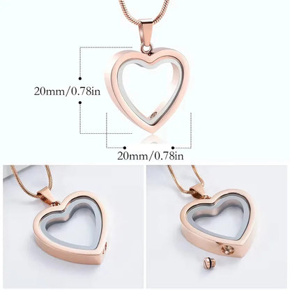 CraftedSense™ Heart Memory Necklace 💖 | Elegant Keepsake Pendant