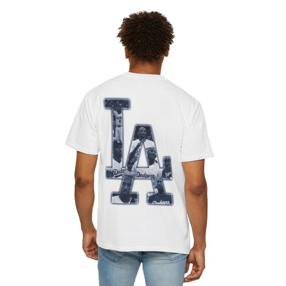 Kobe Bryant Tribute Tee - Unisex Garment-Dyed T-Shirt with Dodgers Design