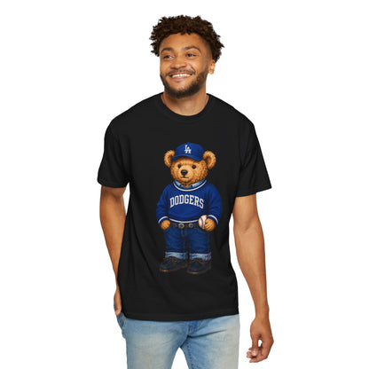 Vintage Preppy Teddy Bear Tee - Los Angeles Baseball Edition