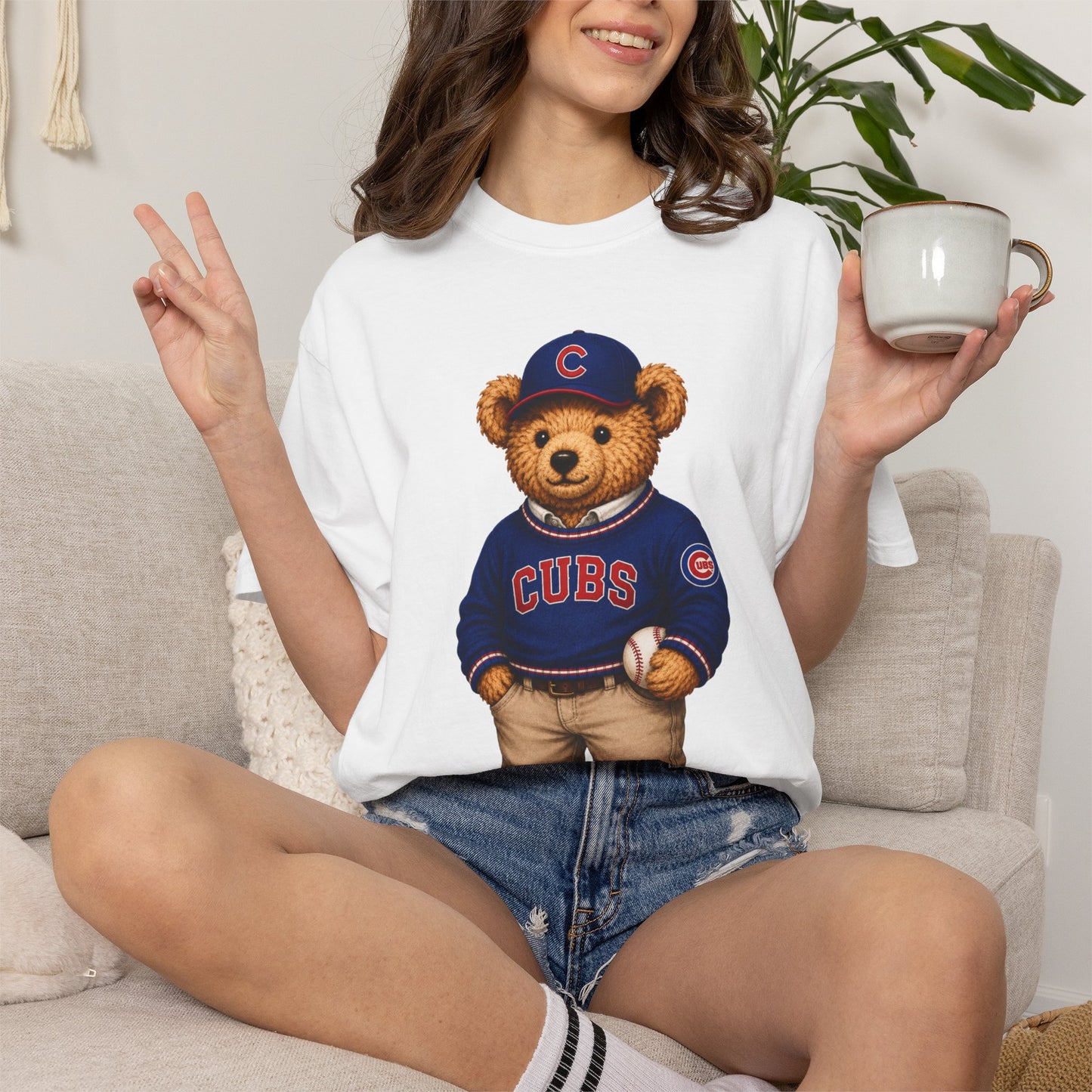 Vintage Preppy Teddy Bear Tee - Chicago Baseball Edition