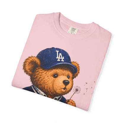Vintage Preppy Teddy Bear Tee - Los Angeles Baseball Edition