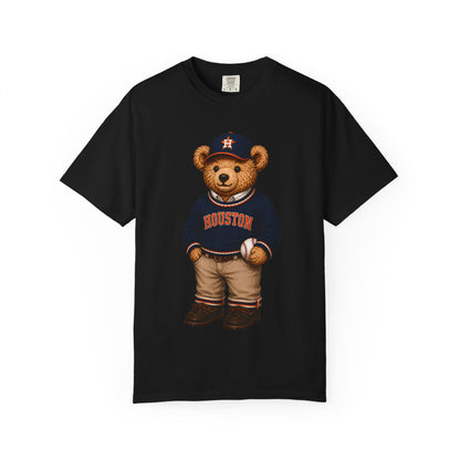 Vintage Preppy Teddy Bear Tee - Huston Baseball Edition