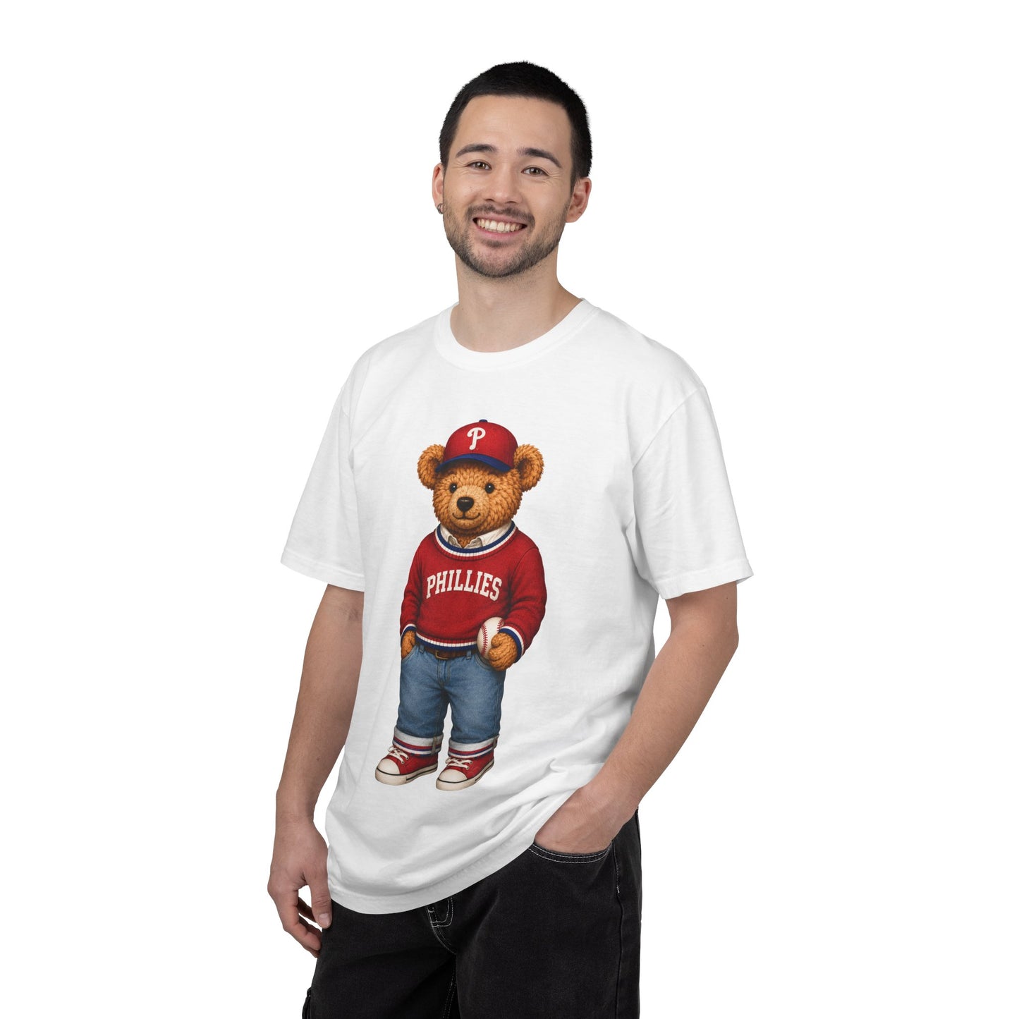 Vintage Preppy Teddy Bear Tee - Phillies Baseball Edition