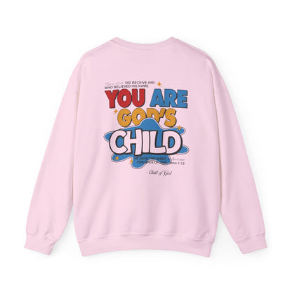 Crewneck Sweatshirt — "You Are God's Child" Graphic Christian Sweatshirt