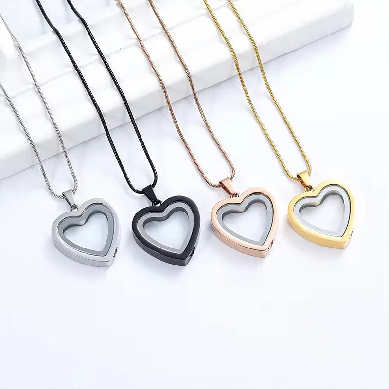 CraftedSense™ Heart Memory Necklace 💖 | Elegant Keepsake Pendant