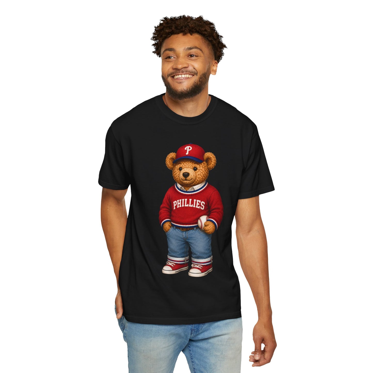 Vintage Preppy Teddy Bear Tee - Phillies Baseball Edition