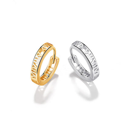 S925 Sterling Silver Earring Roman Earrings Jewelry Women