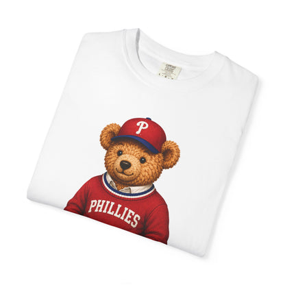 Vintage Preppy Teddy Bear Tee - Phillies Baseball Edition