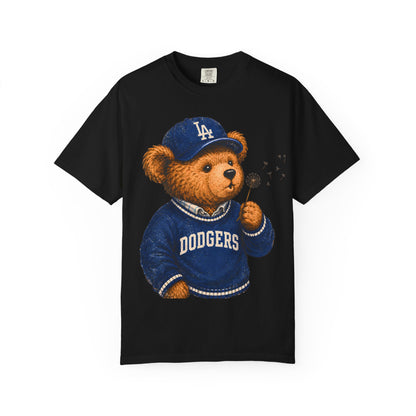 Vintage Preppy Teddy Bear Tee - Los Angeles Baseball Edition