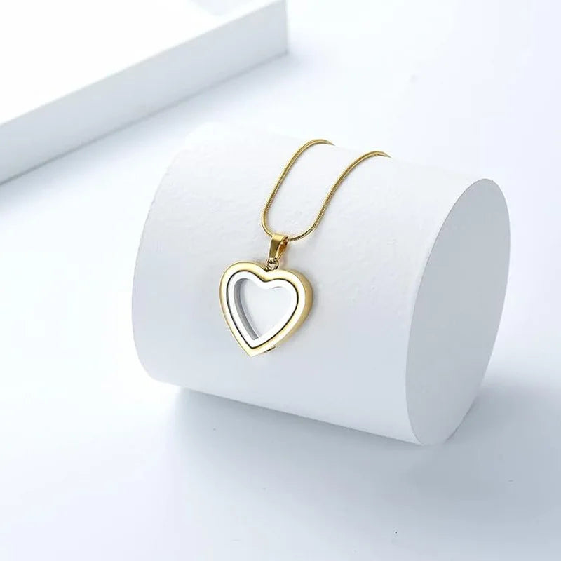 CraftedSense™ Heart Memory Necklace 💖 | Elegant Keepsake Pendant