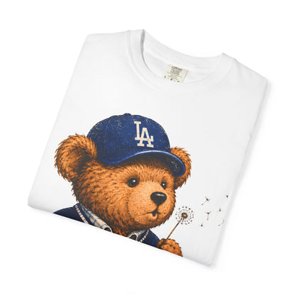 Vintage Preppy Teddy Bear Tee - Los Angeles Baseball Edition