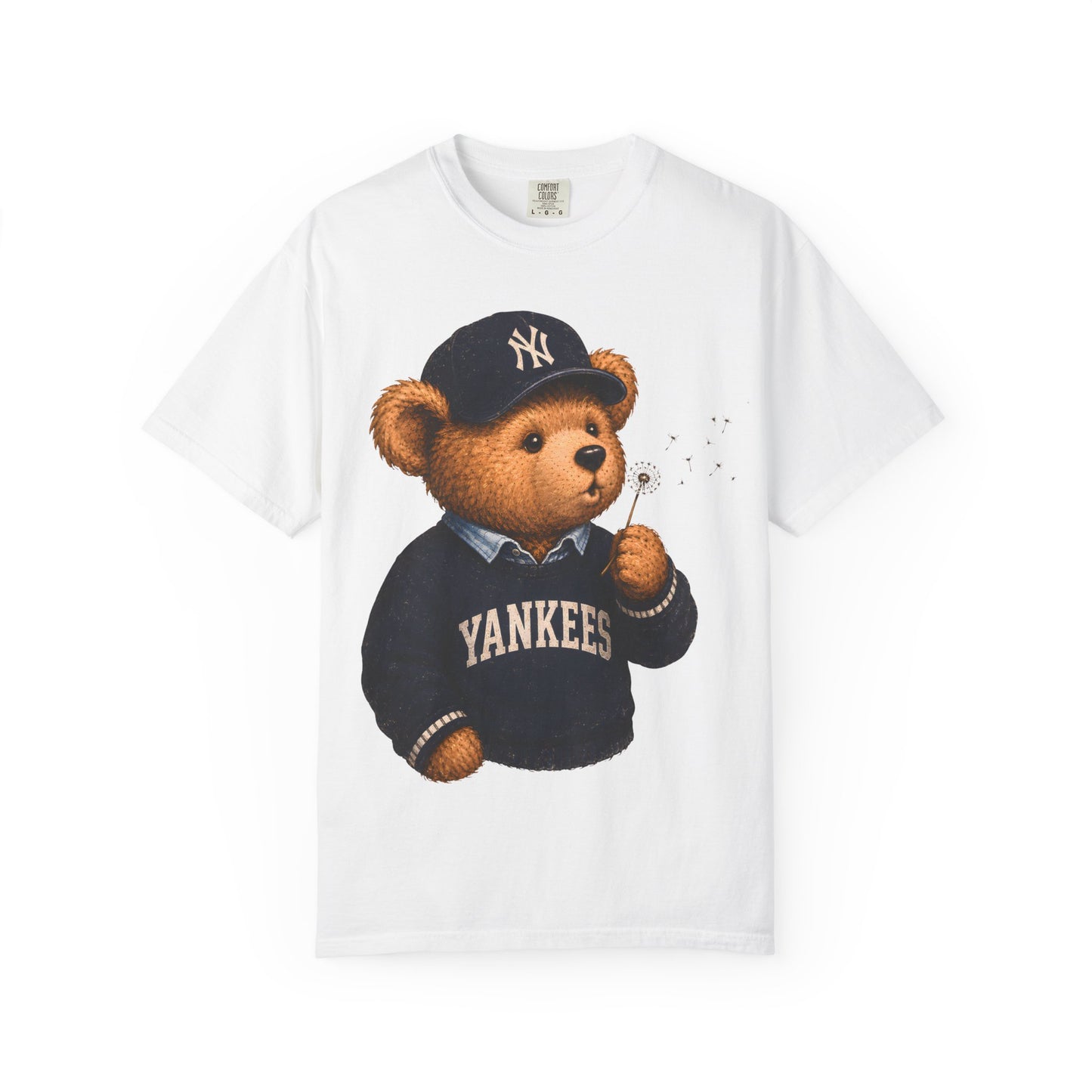 Vintage Preppy Teddy Bear Tee - New York Baseball Edition