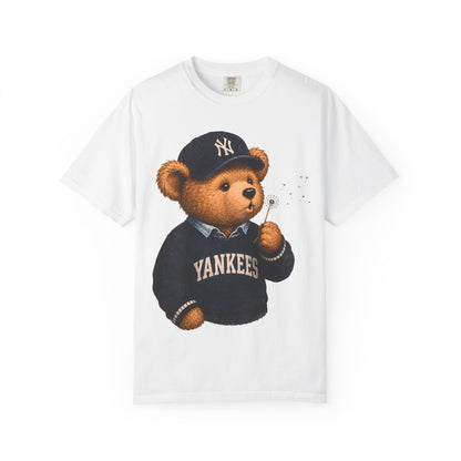 Vintage Preppy Teddy Bear Tee - New York Baseball Edition