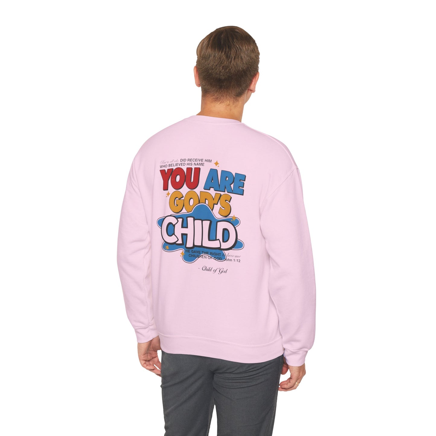Crewneck Sweatshirt — "You Are God's Child" Graphic Christian Sweatshirt