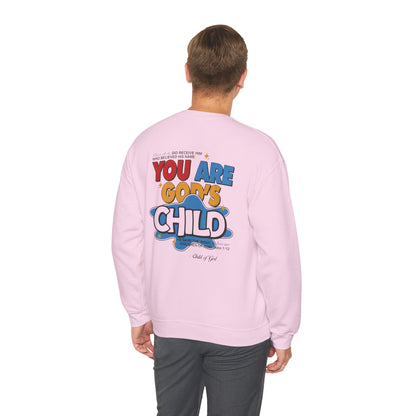 Crewneck Sweatshirt — "You Are God's Child" Graphic Christian Sweatshirt