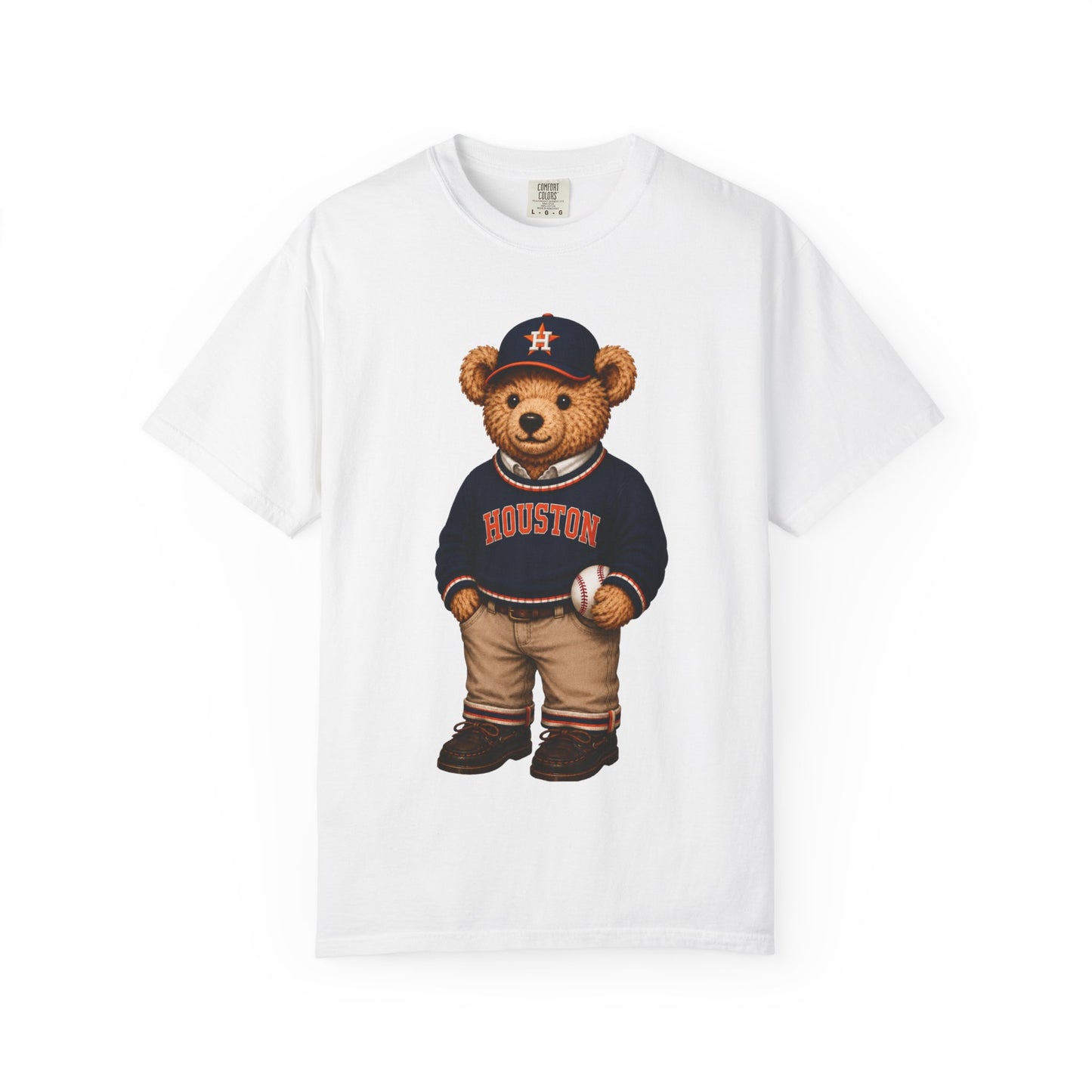 Vintage Preppy Teddy Bear Tee - Huston Baseball Edition