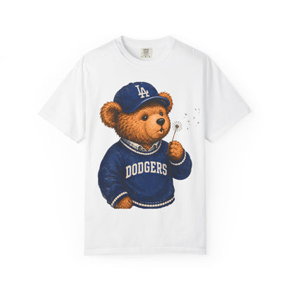 Vintage Preppy Teddy Bear Tee - Los Angeles Baseball Edition
