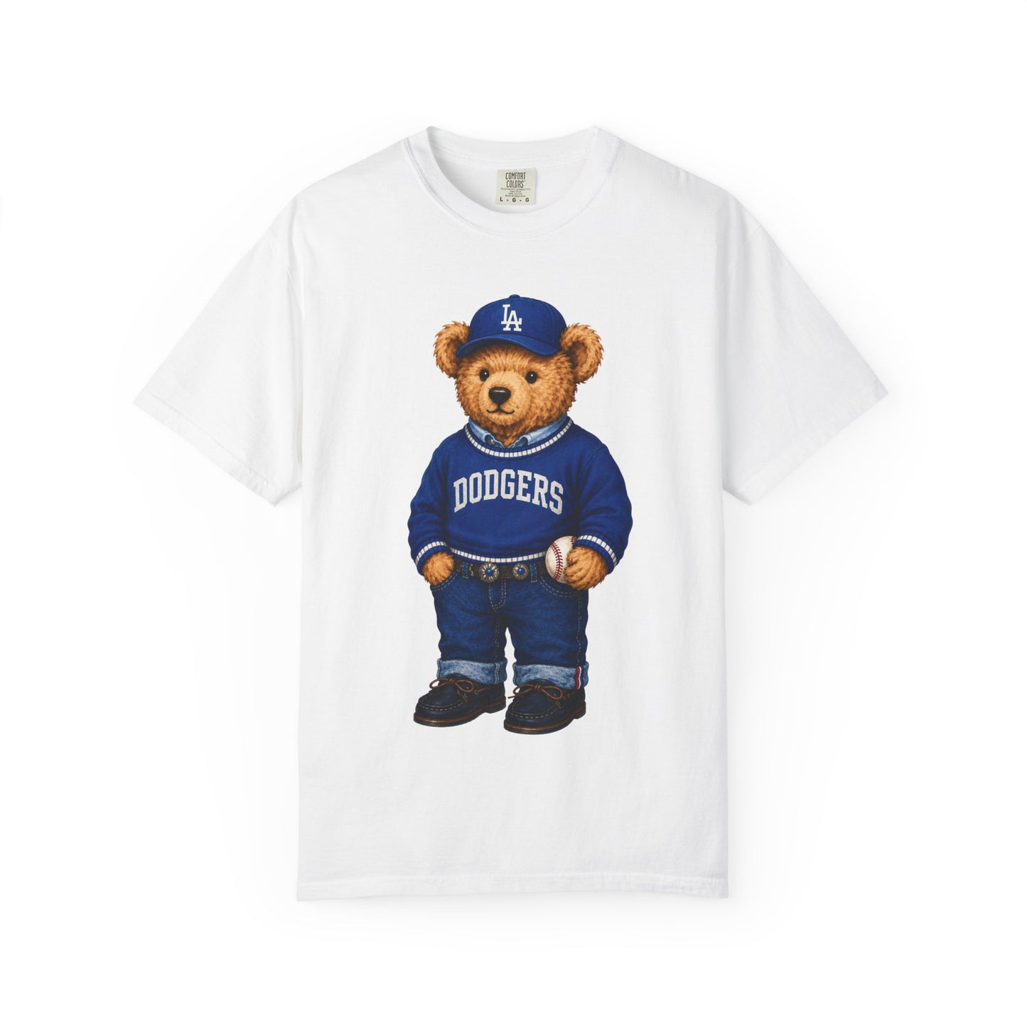 Vintage Preppy Teddy Bear Tee - Los Angeles Baseball Edition