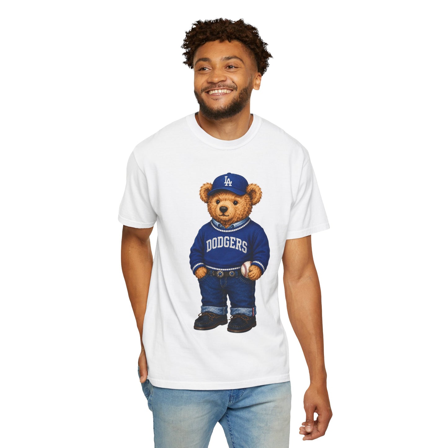 Vintage Preppy Teddy Bear Tee - Los Angeles Baseball Edition